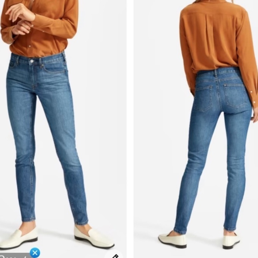 Everlane Blue Skinny Ankle Mid-Rise Jeans Size 27